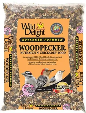 Wild Delight Woodpecker Nuthatch N Chickadee Wild Bird Food - 5 Lbs