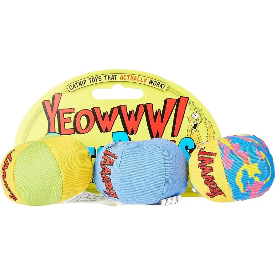 Yeowww! Cat Nip | Best Cat Toy | My Cats Balls - Pack Of 3